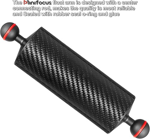 Miniatura 9 de Soporte de bandeja de cámara subacuática y 2 piezas de brazo flotante submarino de fibra de carbono