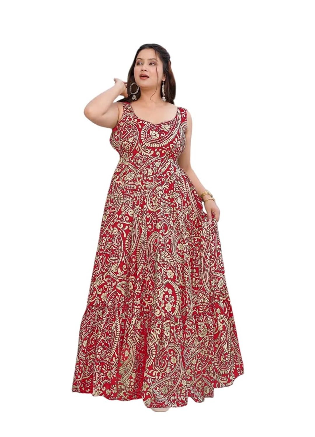 Stylum Women’s Floral Printed Rayon Tiered Dress