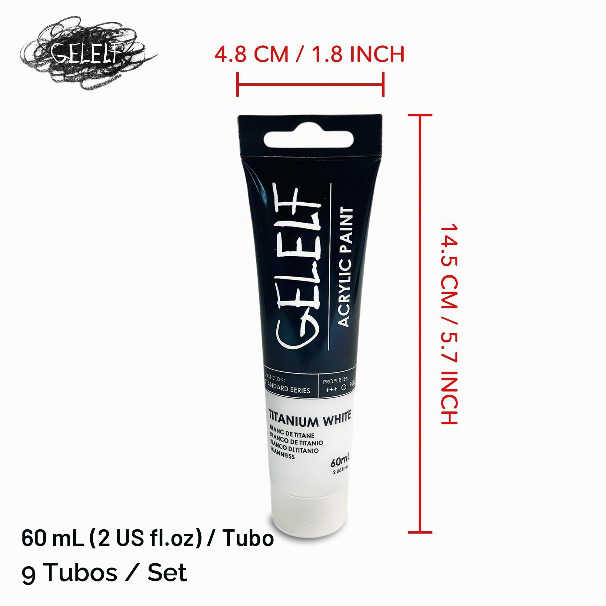 Pinturas acrílicas para impresión en placa de gel, transferencia perfecta, juegos de pintura acrílica especial para suministros de impresión de placas de gel, 9 colores, total 540 ml, juego de