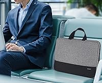 Vista 5 de Ytonet Funda protectora para transportar laptop de 17 a 17.3 pulgadas, delgada, con asas, compatible con la TSA, resistente al agua, compatible