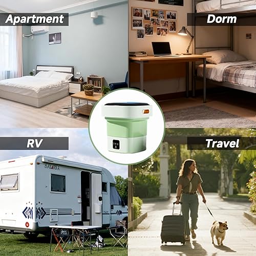 Miniatura 9 de Lavadora portátil, mini lavadora, lavadora plegable de gran capacidad mejorada de 17 litros. Limpieza profunda de ropa de bebé, ropa para mascotas,