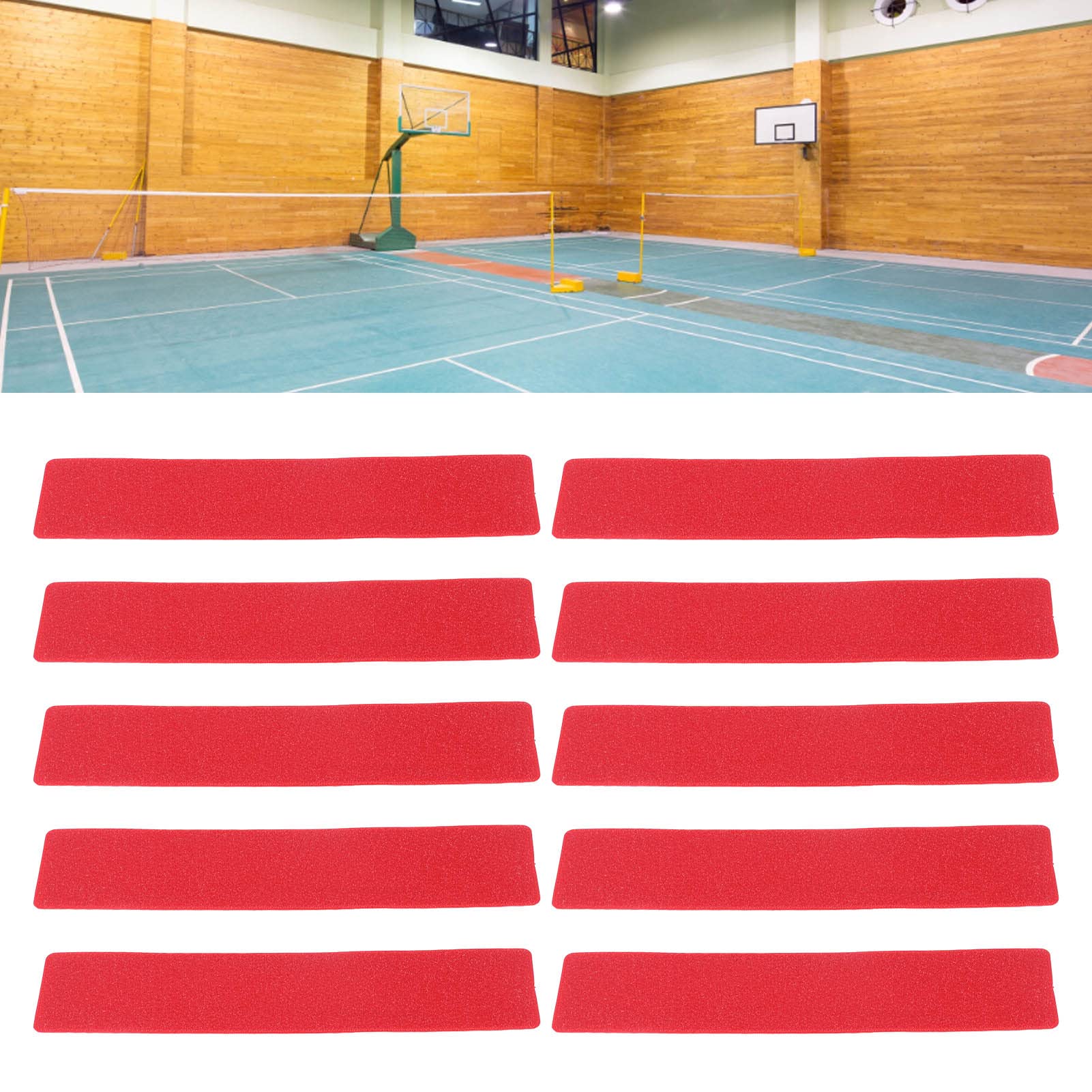 Court Line Marker, Markering voor Pickleball Tennis Basketball Courts Court Kit Spot Multifunctioneel (rood