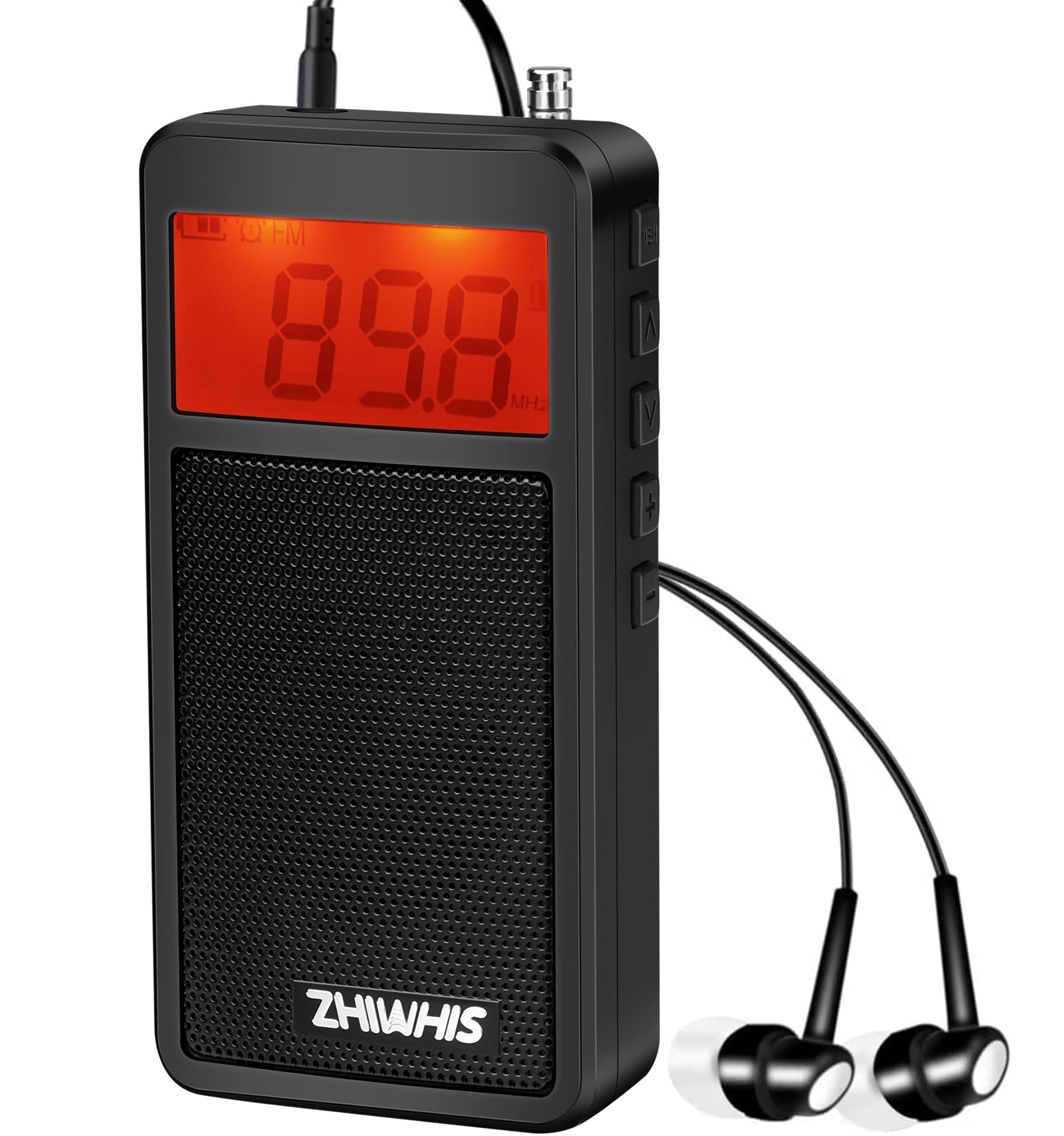 Amazon.co.jp: ZHIWHIS 防災ラジオ FM/AM/ワイドFM対応 小型 電池式