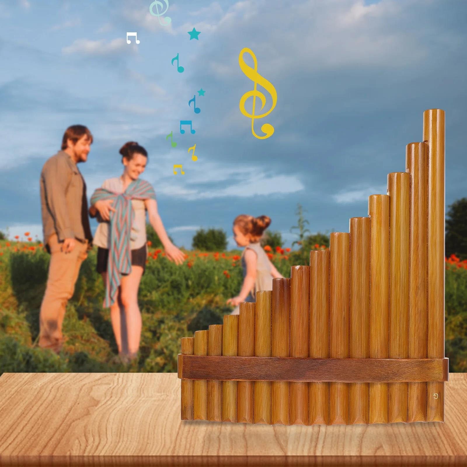 Juego De Flauta Pan 15 Tubos Instrumento Portátil Para Principiantes Flauta Pan