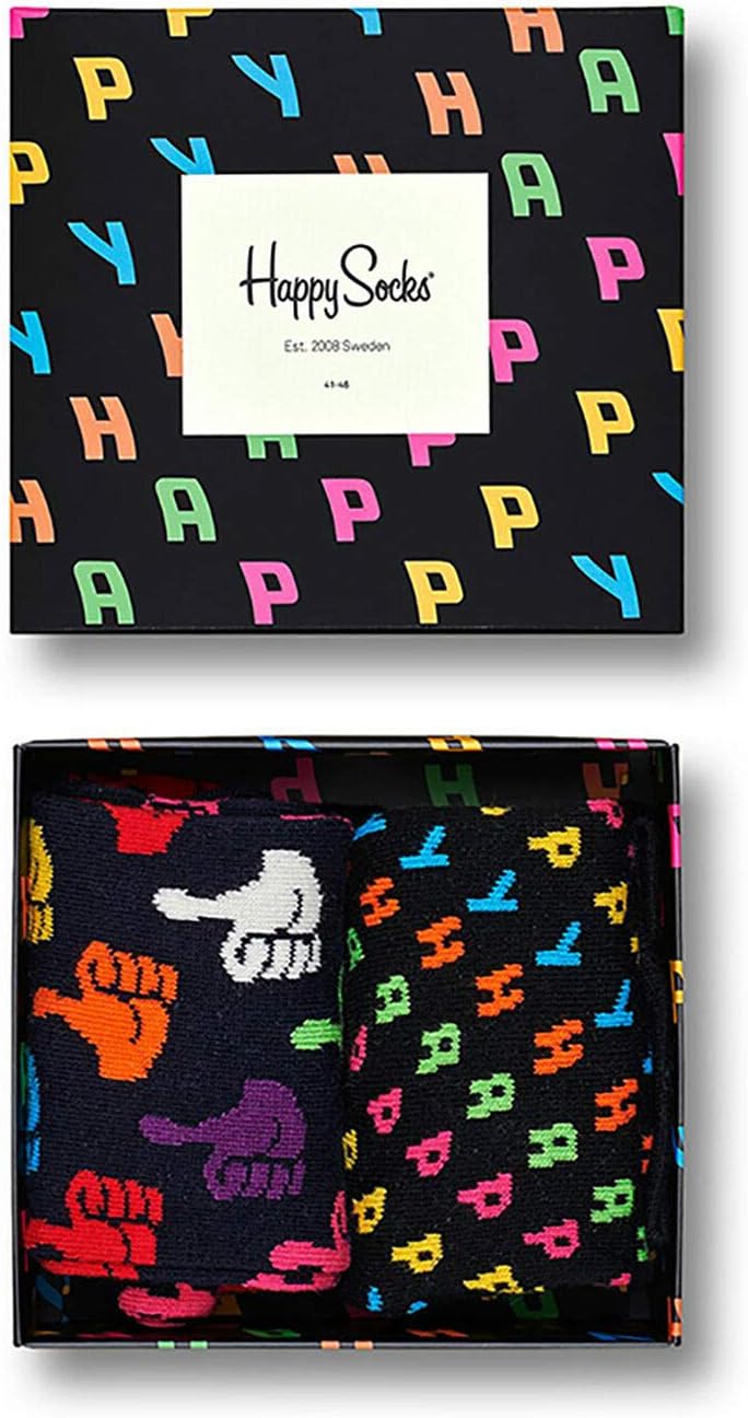 Happy SocksHappy Gift Box Black Combo 9-11