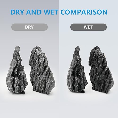 Miniatura 6 de KINGRUI - Piedra de roca natural Seiryu, piedra de dragón, adecuada para modelos de paisajismo de acuarios y decoración de peceras, recintos de