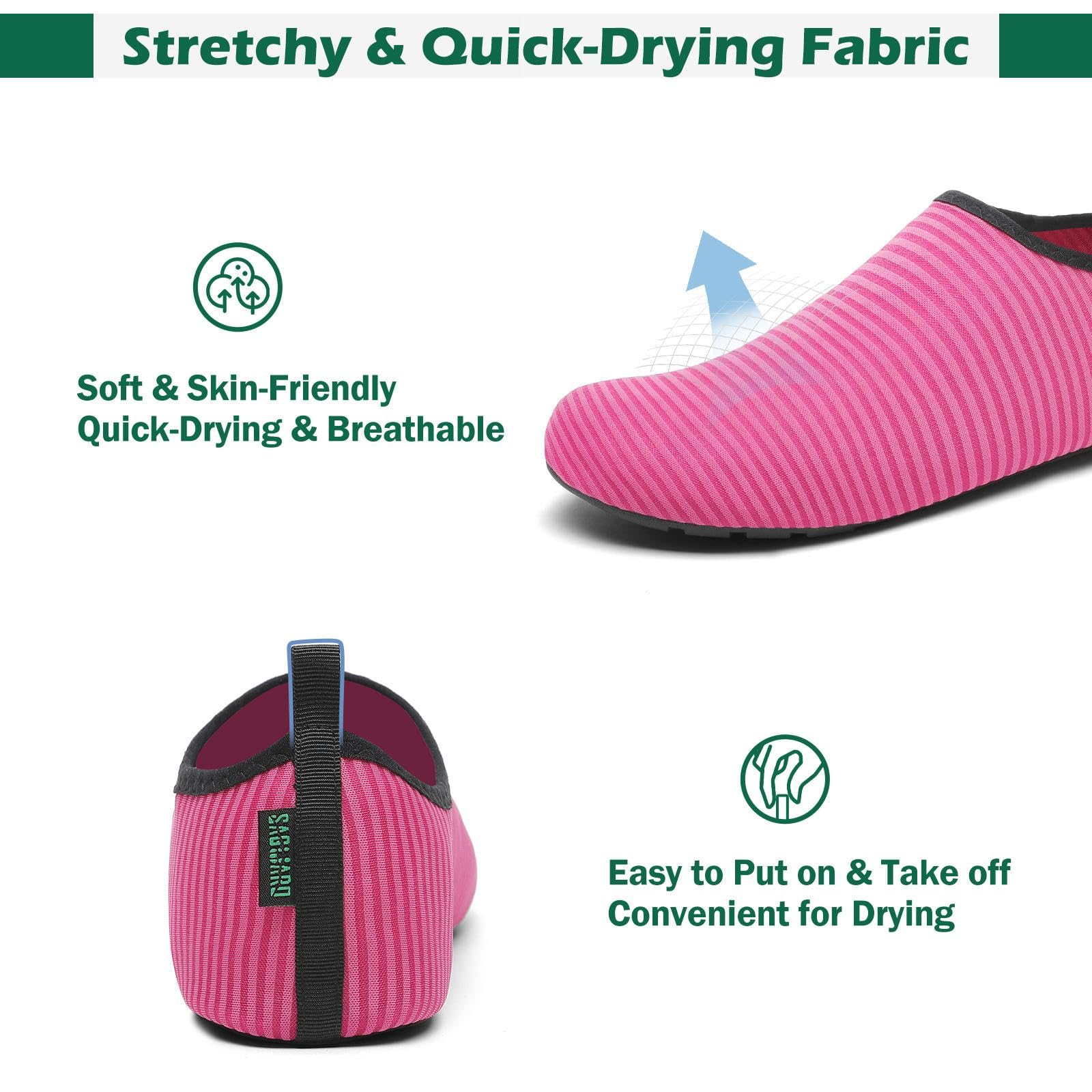 Saguaro Scarpe da Scoglio Asciugatura Rapida con 7 Fori di Drenaggio per Donna Uomo Gr.36-47