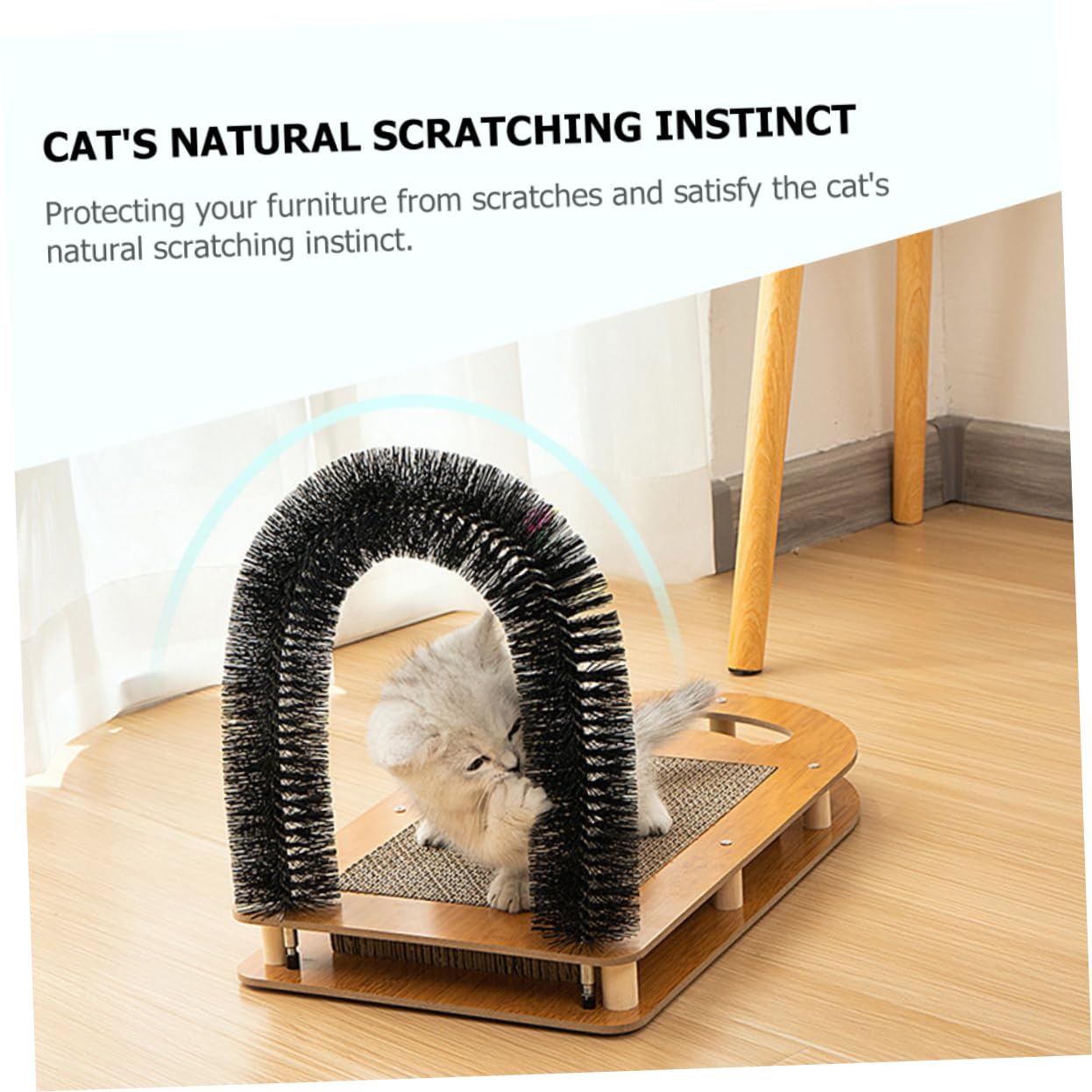 DOITOOL Griffoir pour Chats avec Tapis De Rechange Jouet Interactif Et Circuit à Balles pour Chatons Accessoires Pratiques pour Chat