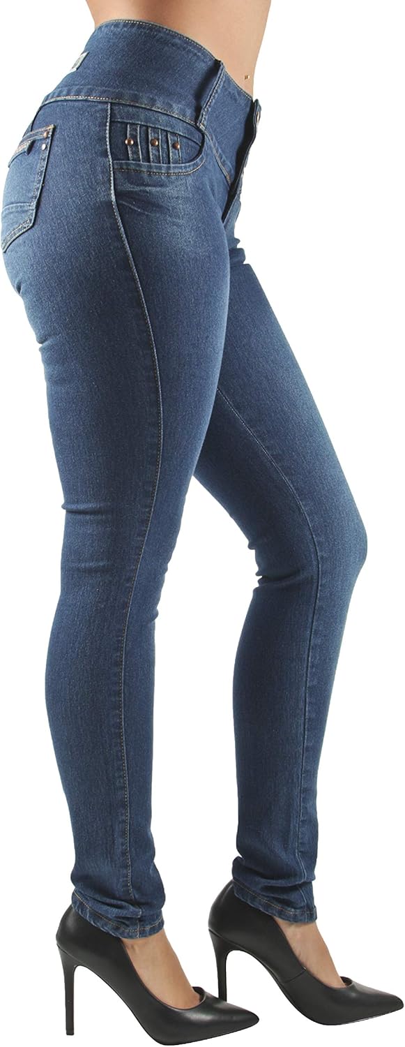 Plus/Junior Size Colombian Design High Waist Butt Lift Levanta Cola Skinny Jeans