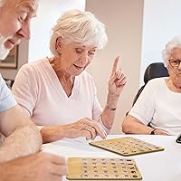 Vista 6 de MR CHIPS Tarjetas de Bingo Deslizantes con Punta de Dedo a Prueba de Atascos con Ventanas Deslizantes Paquete de 25 en Estilo Beige