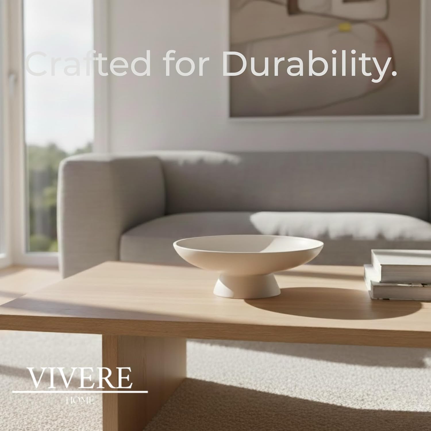 12" Concrete Extra Large Fruit bowl for Kitchen Counter, Coffee Table Decor, Decorative Key Bowl, Home Décor Accents, Kitchen Counter Decor Grey