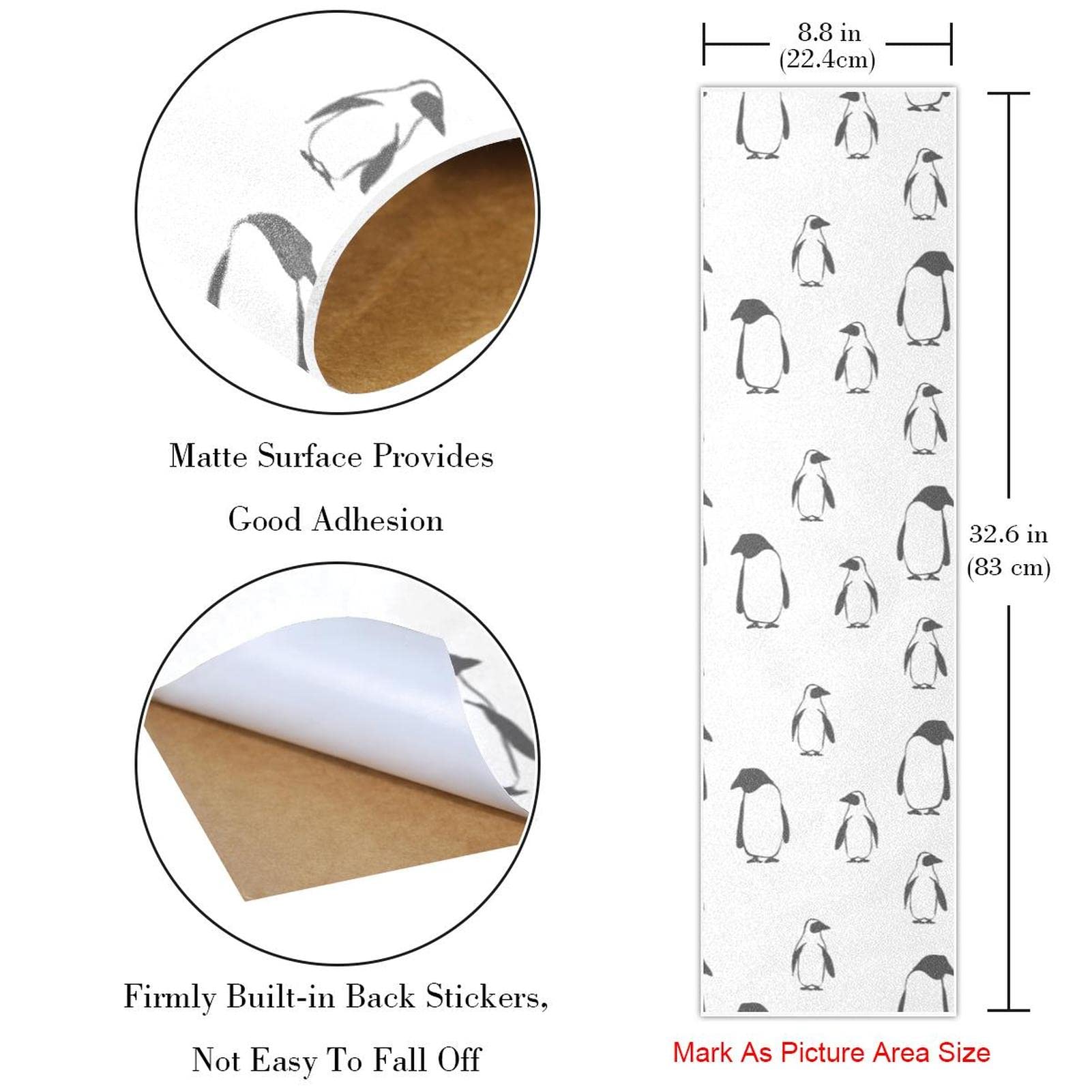 Cute Penguin-01 Lot de 2 feuilles de papier abrasif pour planche de skateboard