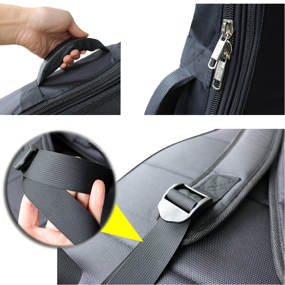 ele ELEOPTION Waterdichte Oxford gitaartas, 99/101/104 inch, muziekkoffer met patroon, nylon, voor elektrische gitaar, gevoerde draagtas voor akoestische en klassieke gitaar