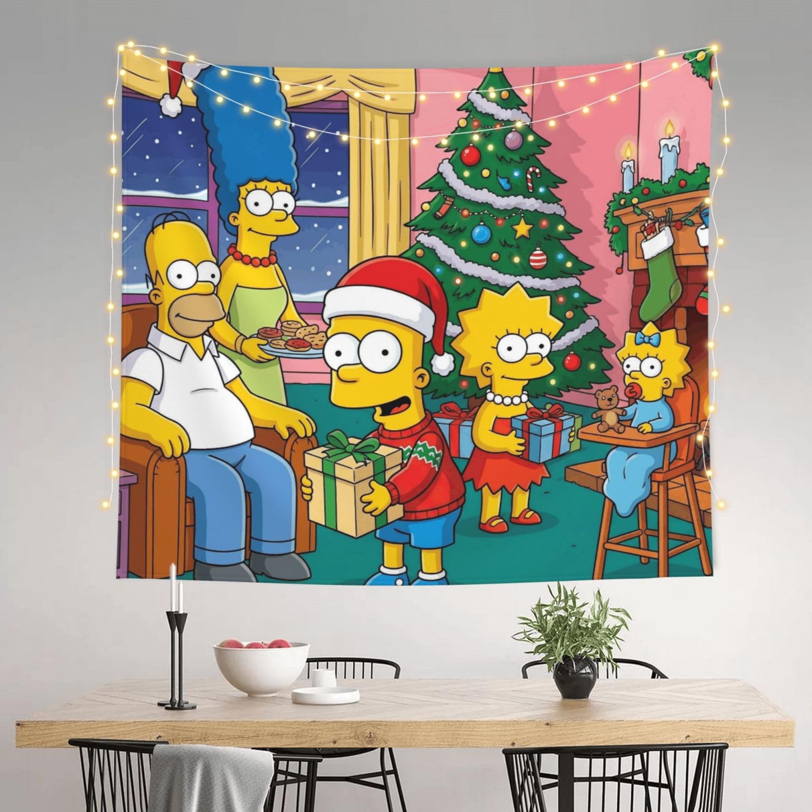 HJKJKKJ Tapestry 152 X 130 CM Aesthetic Wall Tapestrys for Bedroom Simpsons Tapestries Hanging Wall Art Blanket Home Decor Tapestry for Living Room Dorm Office