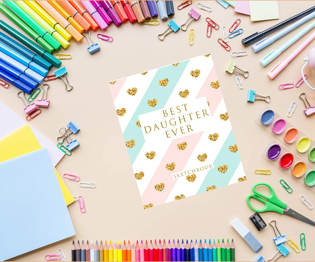 Best Daughter Ever: Blank Sketchbook, Sketch, Draw and Paint - Image 3