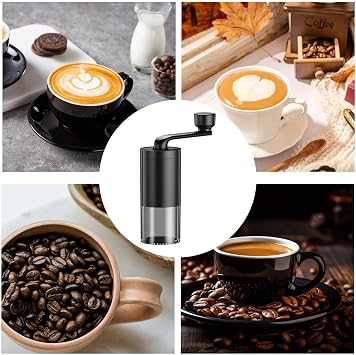Hand Coffee Bean Grinder Quiet Portable Hand Burr Coffee Mill