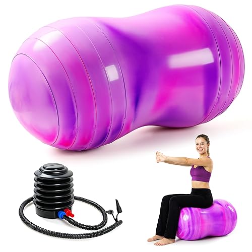 18’’/20’’ Peanut Ball for Kids & Adults, Anti-Burst Exercise Ball