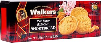 Walker's Shortbread Almond Rounds, Scottish Butter Almond Biscuits, 150g