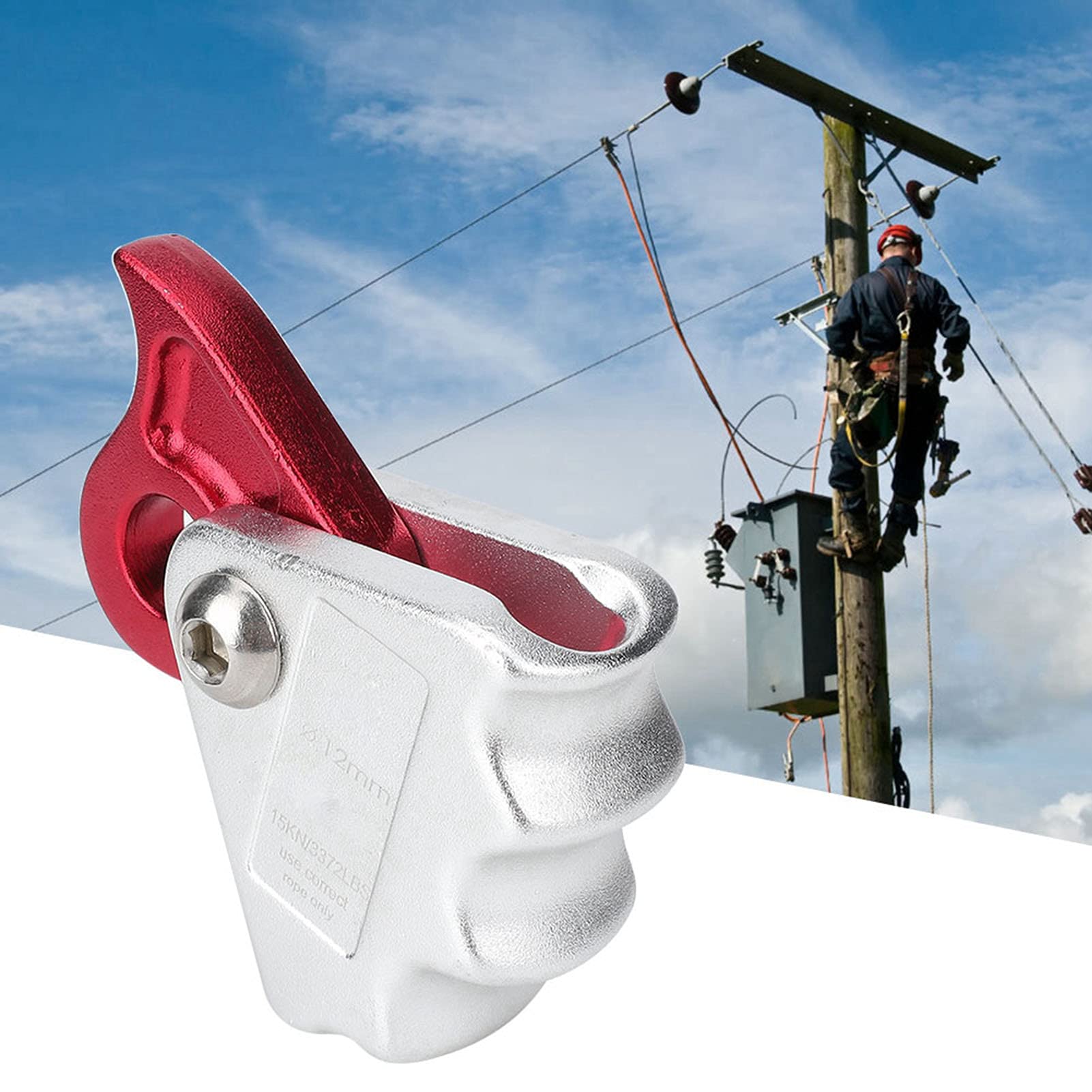 TANIQIACA Outdoor Sports Alloy Auto Lock Fall Arrester Rope Grab Mountaineering Rock Climbing