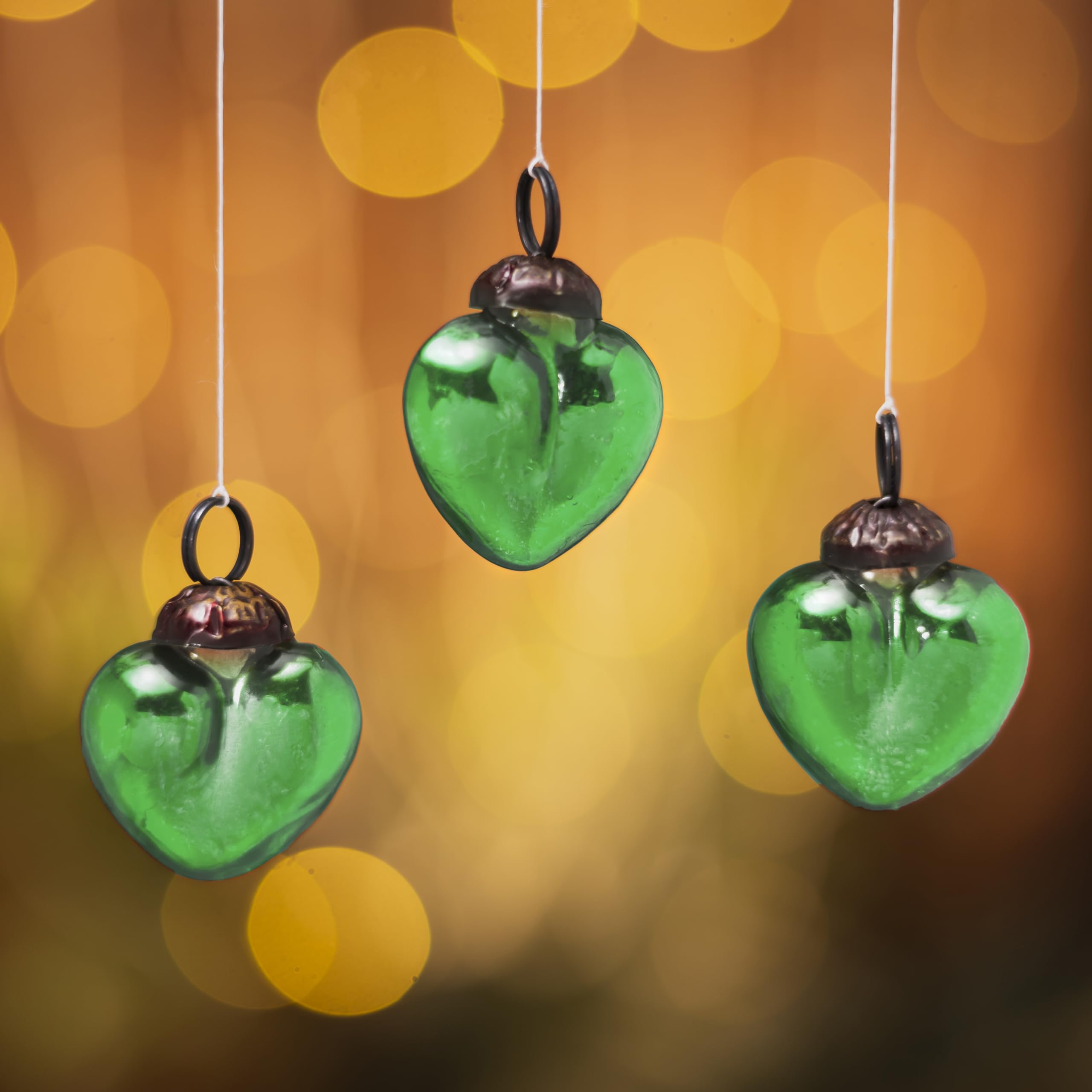 Amazon.com: IndianShelf 25 Pieces Green Heart Glass Vintage