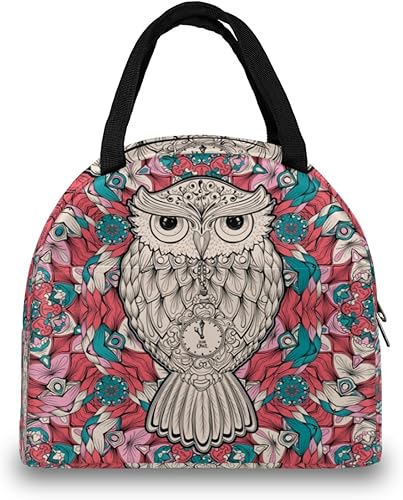 Miniatura 3 de Decorative Pattern Lunch Bag Insulated Lunch Box for Men Women Lunch Tote Bag Leakproof Meal Prep Bag Cute Lunchbag Lunchbox Owl Art Lunch Bags for