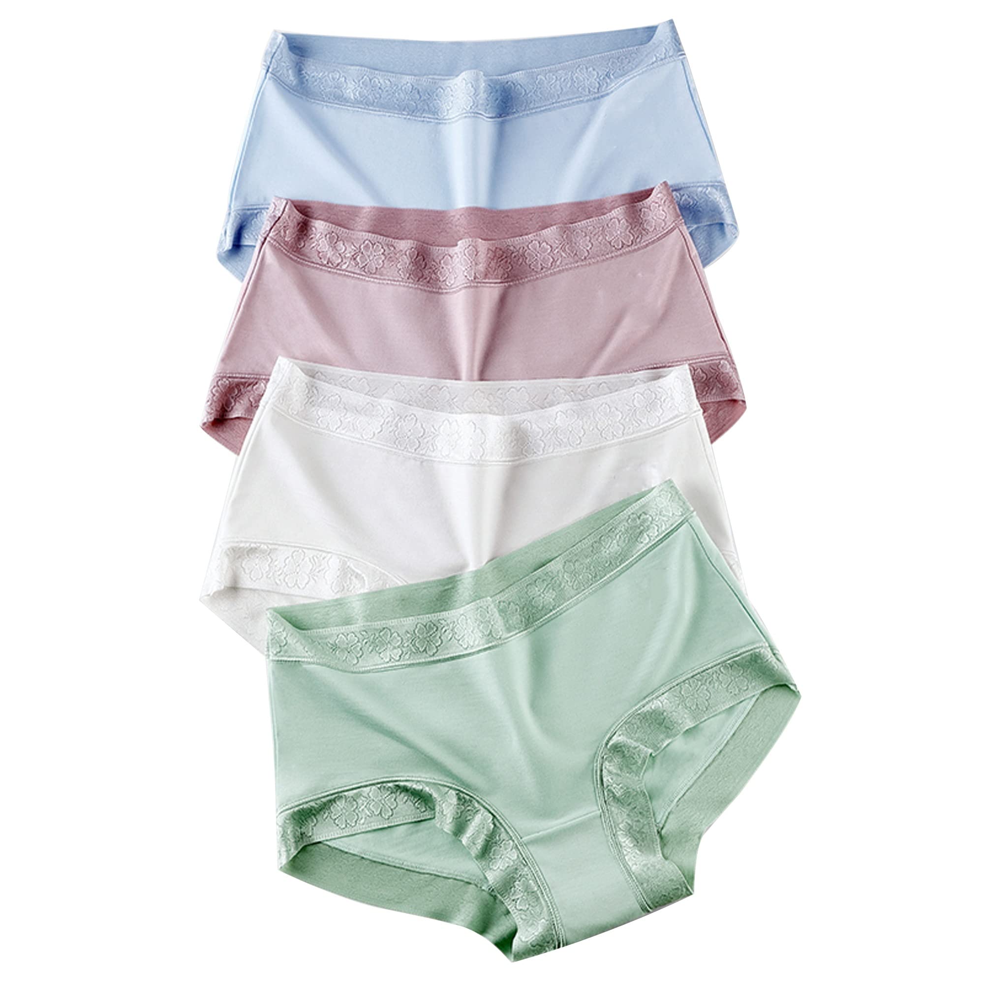 Culottes de bikini en dentelle et coton respirant WENJUN lot de 4 taille XXL confortable
