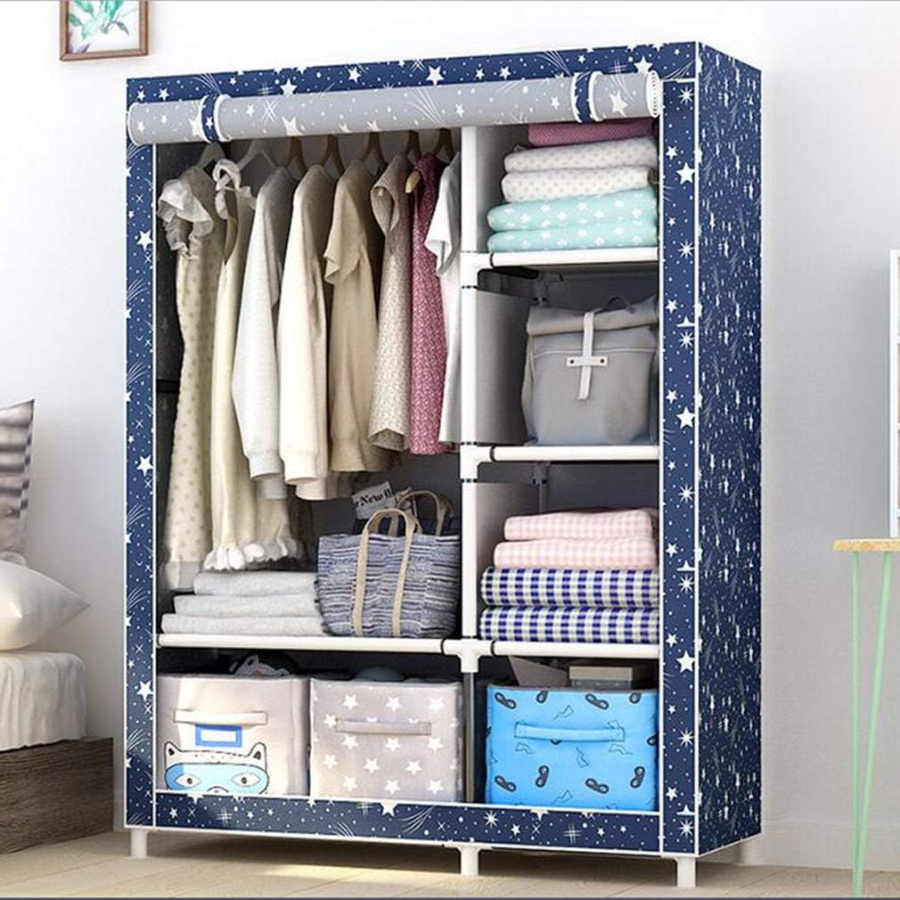 Cloth Wardrobe Clothes Closet, Portable Closet Wardrobe Storage Closet Standing Closet Fabric Cabinet Portable Wardrobe,C_105X45X170CM