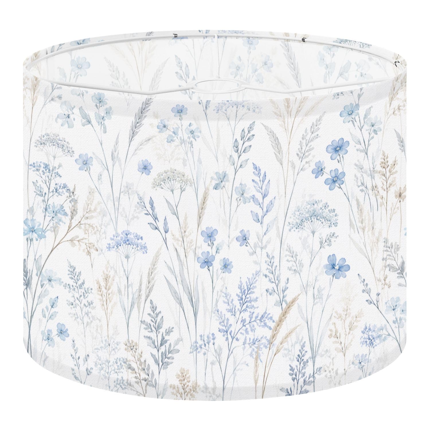 Deruinvaio Multi1 2Pcs 13In Lampshade Lamp Shade Delicate Pastel Blue Beige Floral For Ceiling Light, Table Lamp Floor Lamp Easy Assembly Replacement Light Shade