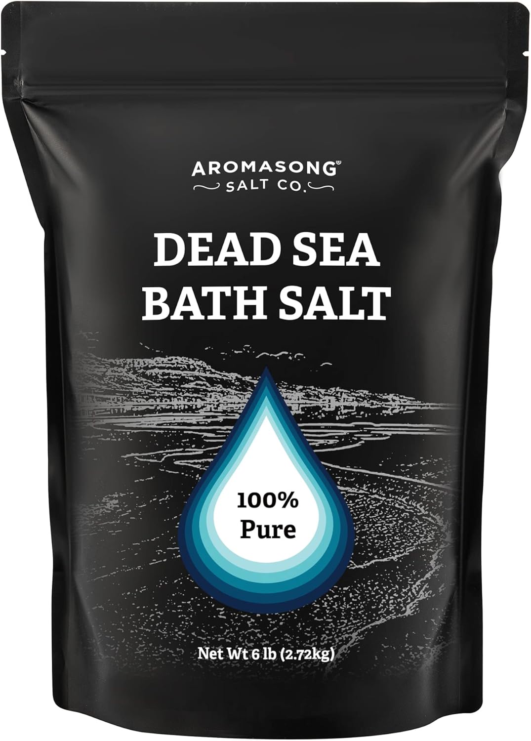 Aromasong Dead Sea Salt Bath Soak 6 Lbs. Bulk Pack 100 Natural Dead