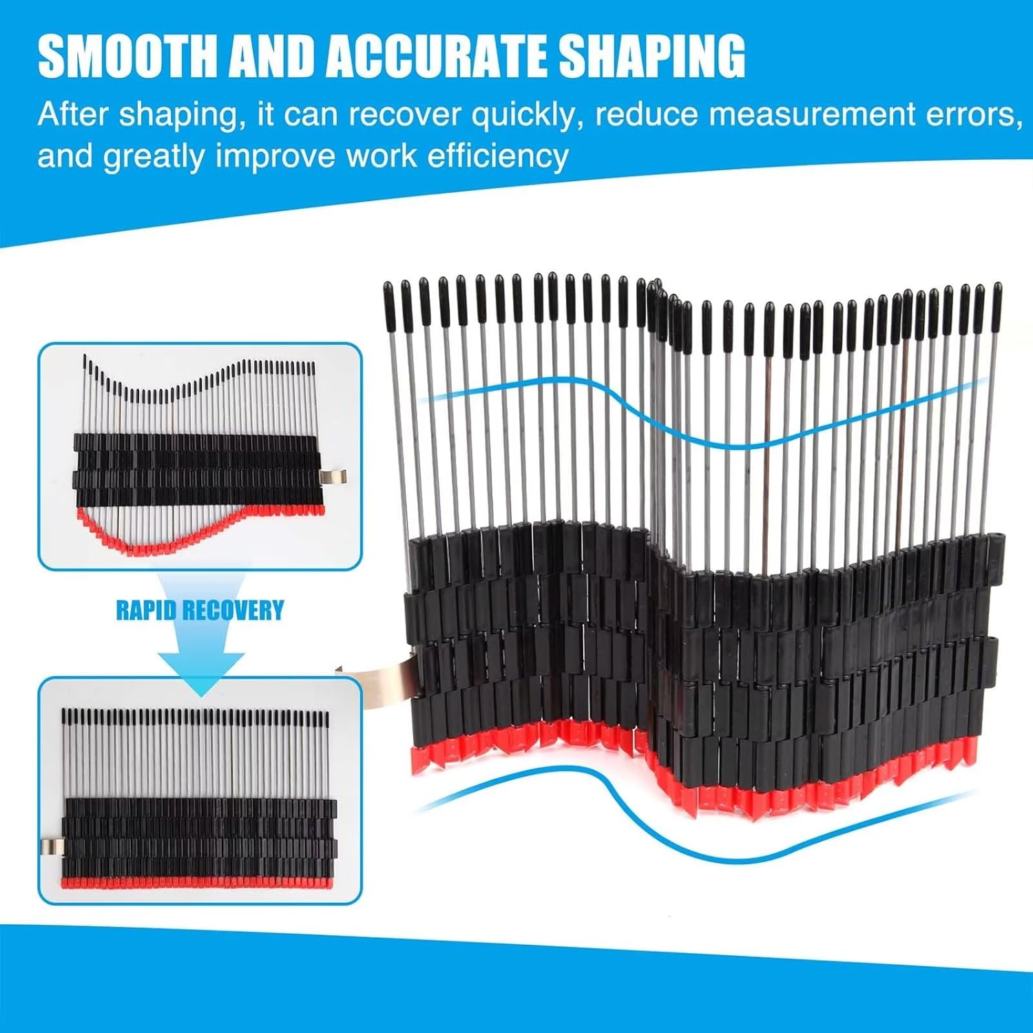 Contour Gauge Duplicator Scriber Tool Precisely Copy Irregular Shapes & Durable ABS Super Gauge Shape and Outline Tool for pro Woodworking Tile Cutting And DIY Projects Multi purpose tools
