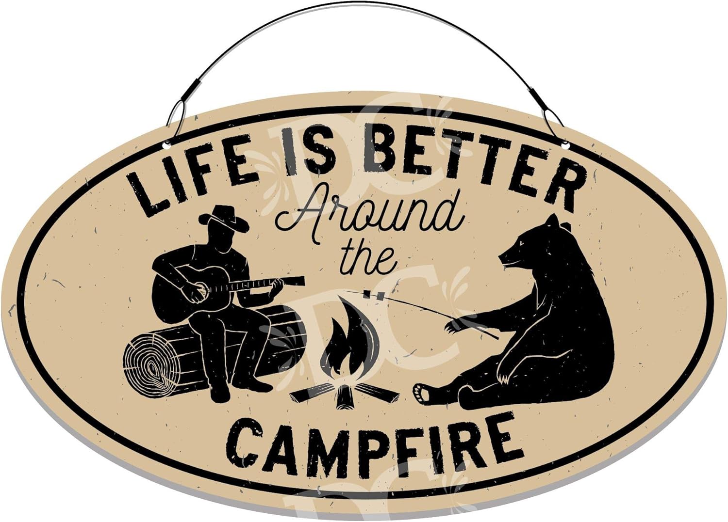 Campfire Life Themed Small Size Welcome Sign