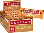LÄRABAR Pâte de chocolat au beurre d'arachide, barre d'énergie aux fruits et aux noix, boîte de 16 Barres, sans gluten, végétalien, paquet familial, snack-bars