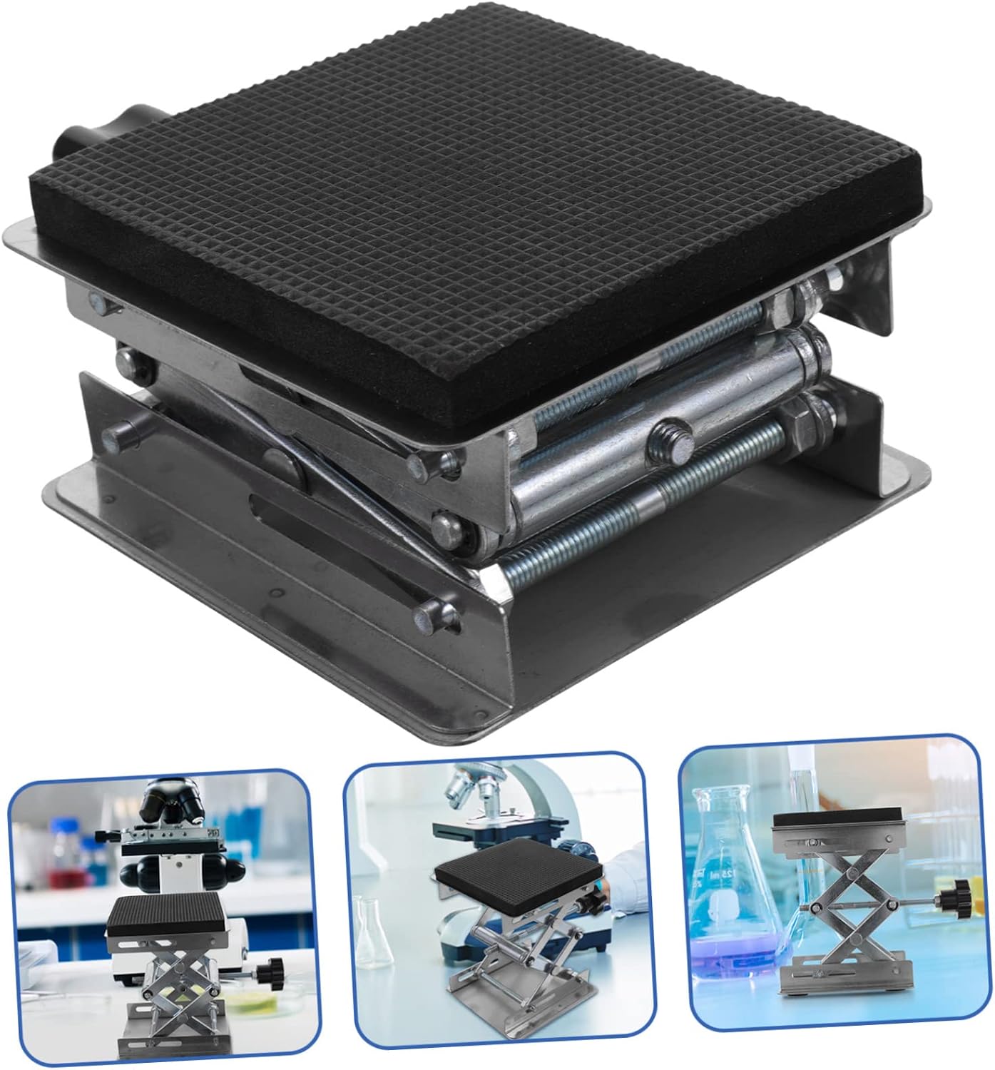 Stainless Steel Scissor Holder Stand Lifting Platform Stand 60-165mm Easy to Assemble