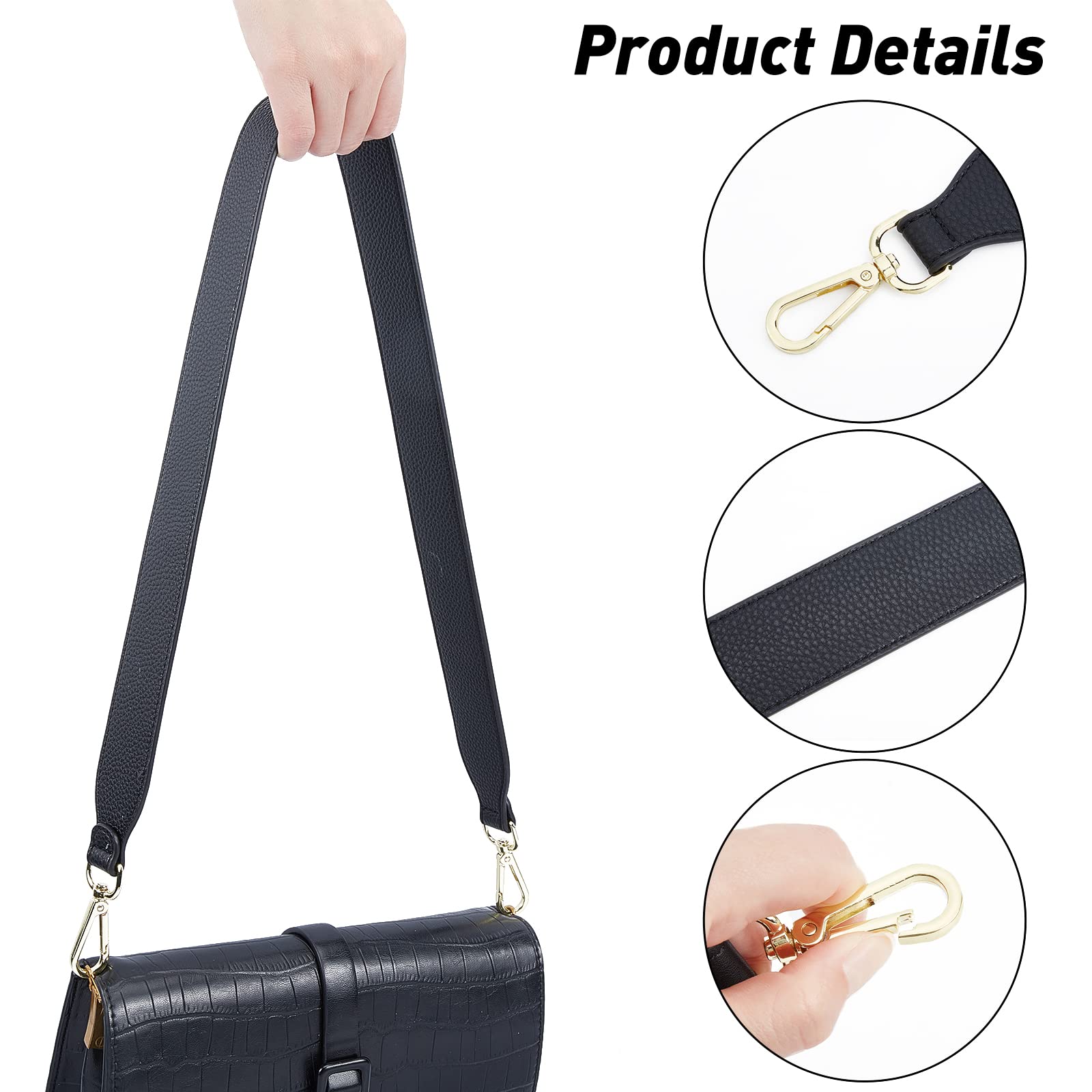 Cinghia In Pelle Di Vacchetta Per Borsa – Tracolla Larga 4 Cm – Lunghezza 90 Cm – Marrone
