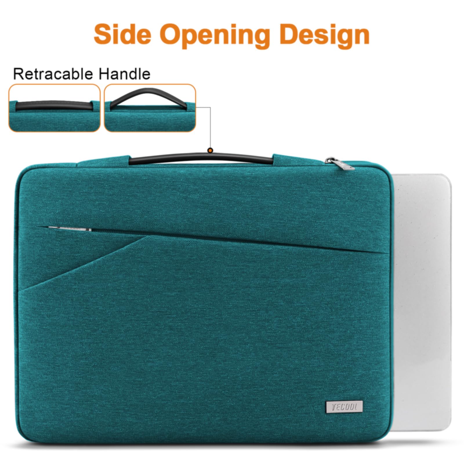 TECOOL 15,6 Pollici Custodia PC Portatile per 15-15,6 Pollici Acer HP Lenovo Thinkpad Ideapad dell ASUS Chromebook Notebook Laptop, Custodia Protettiva Borsa Sleeve Impermeabile, Teal
