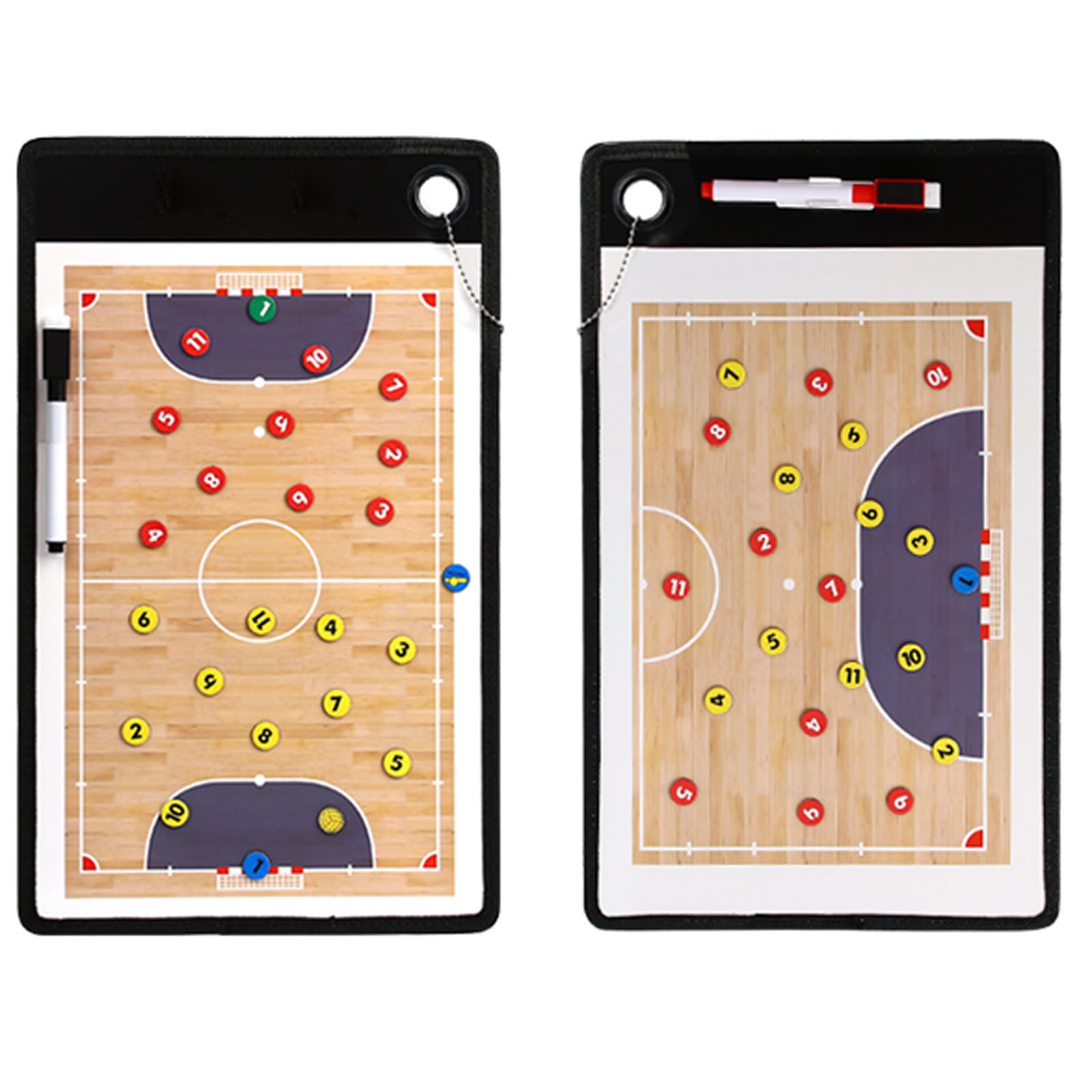 Serenitison Futsal Coaching Tactical Board,Futsal Training Assistant Equipment,Double Sided Design,Portable Futsal Magnetic Tactics Board,Tactics Strategy Coach Board With Magnets And Pen(38 * 23cm)