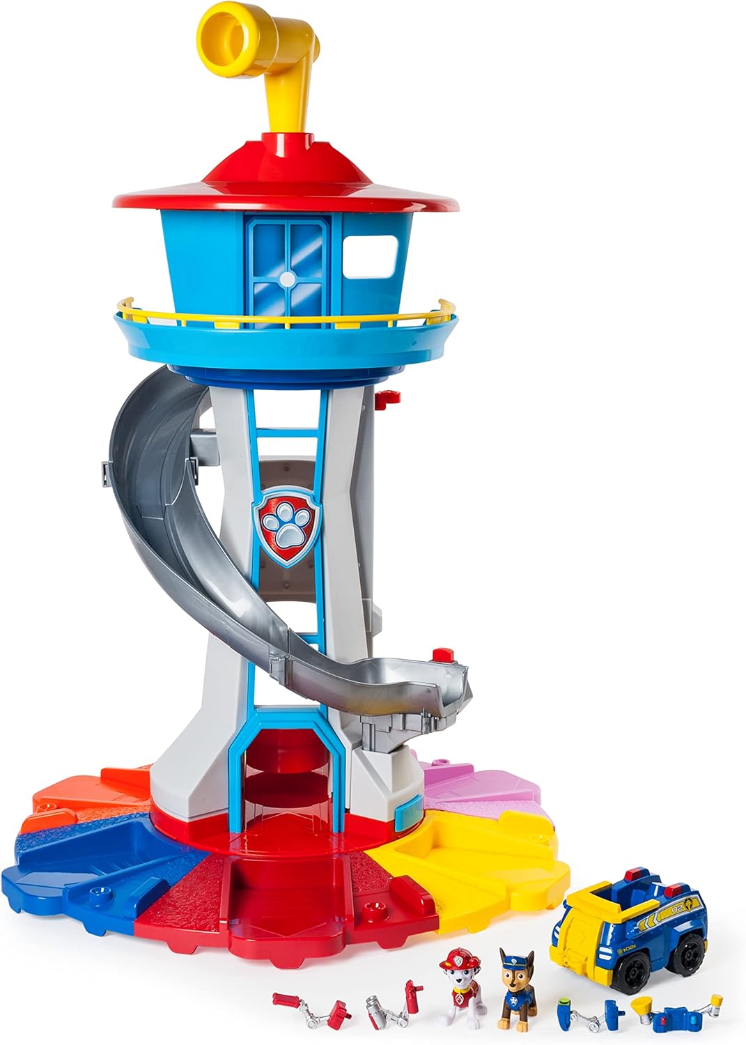 Paw Patrol, My Size Lookout Tower with Exclusive Vehicle Toy, Rotating Periscope and Lights and Sounds