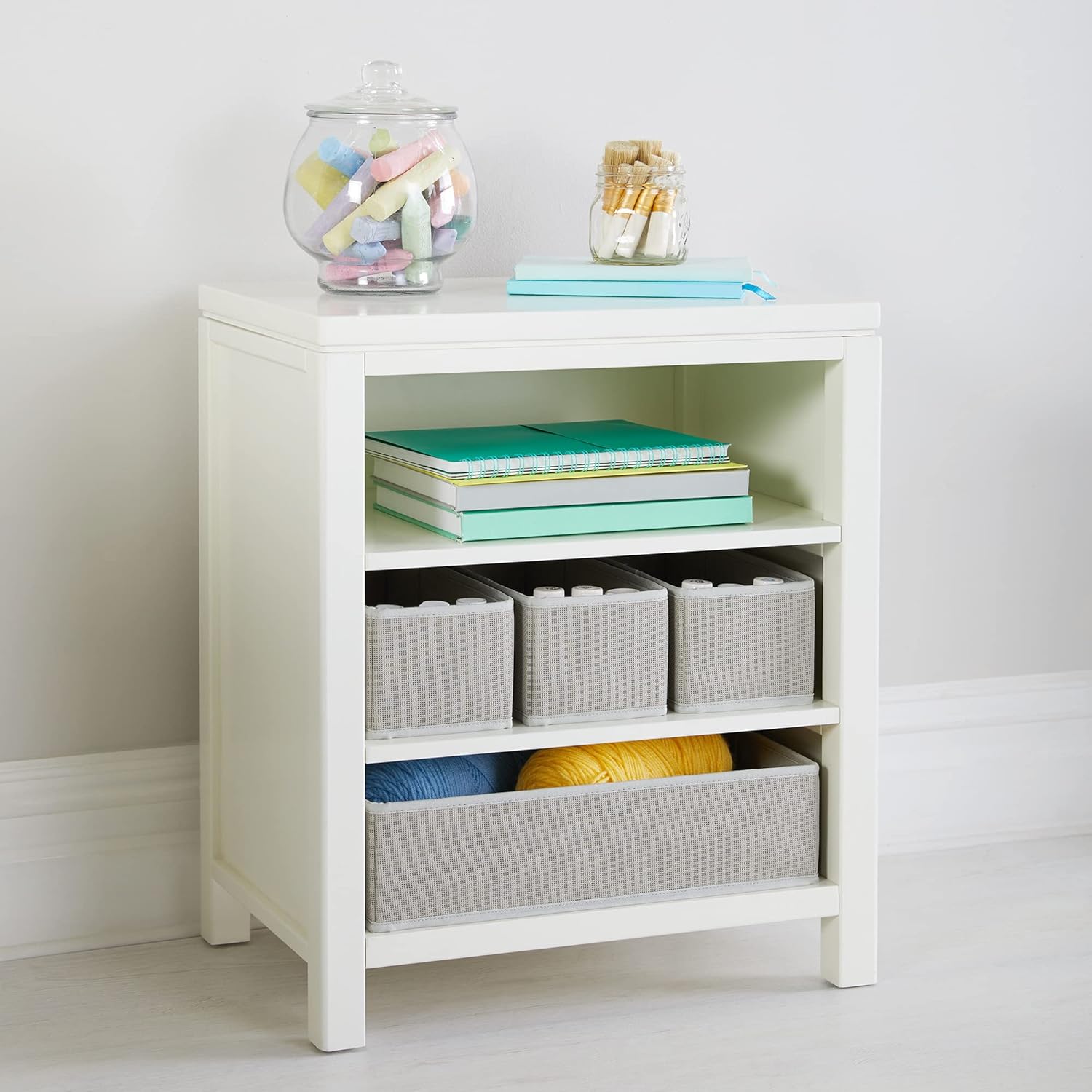 Martha Stewart Crafting Kids' Open Storage Creamy White
