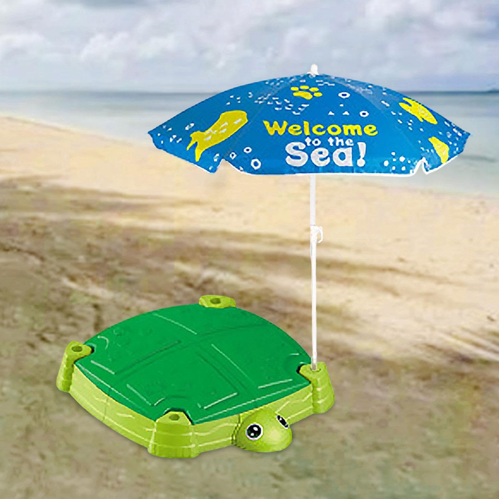 Kindersandkasten mit Deckel Und Sonnenschutz, Tragbarer Sand Und Wassertisch, Spielkiste Und Strandbadewanne Aus Robustem Und Sicherem PP, Geeignet F, Schildkröte