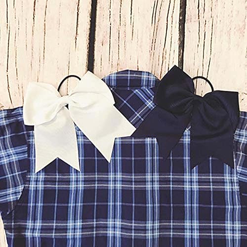 Miniatura 6 de CEELGON Lazos grandes de animación, cinta de grogrén, soporte para cola de caballo para niñas, lazos elásticos para el cabello de 8 pulgadas, 12