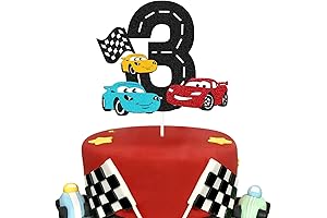 Race Car 3rd Birthday Cake Topper for Kids Birthday