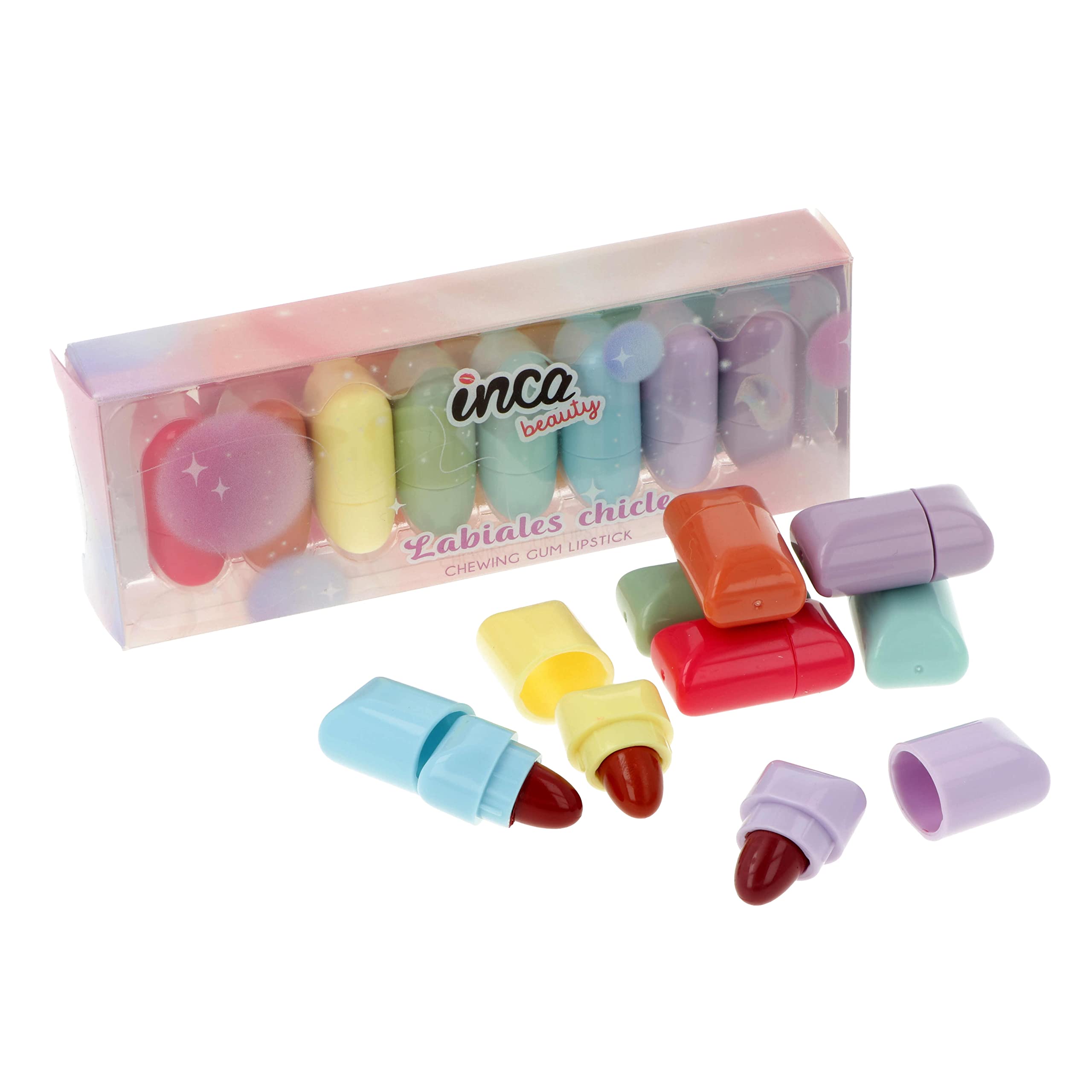 INCA 8 Brillo de Labios para Niñas - Brillo de Labios de Colores - Lip Smacker Hidratante en Diferentes Tonos, Granates, Rosas, Rojos y Naranjas - Balsamo Labial Niña - Cacao Labios Niña