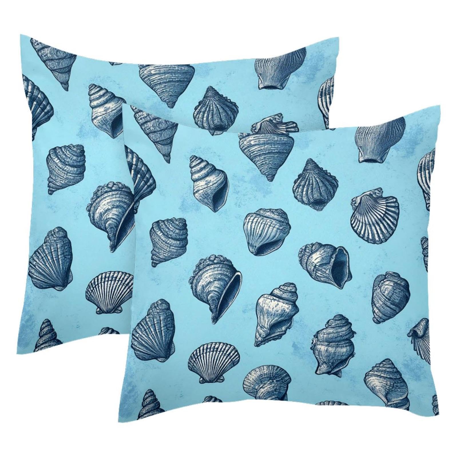 Fundas de cojín de terciopelo 50x50 cm Conch and Shells decorativas modernas
