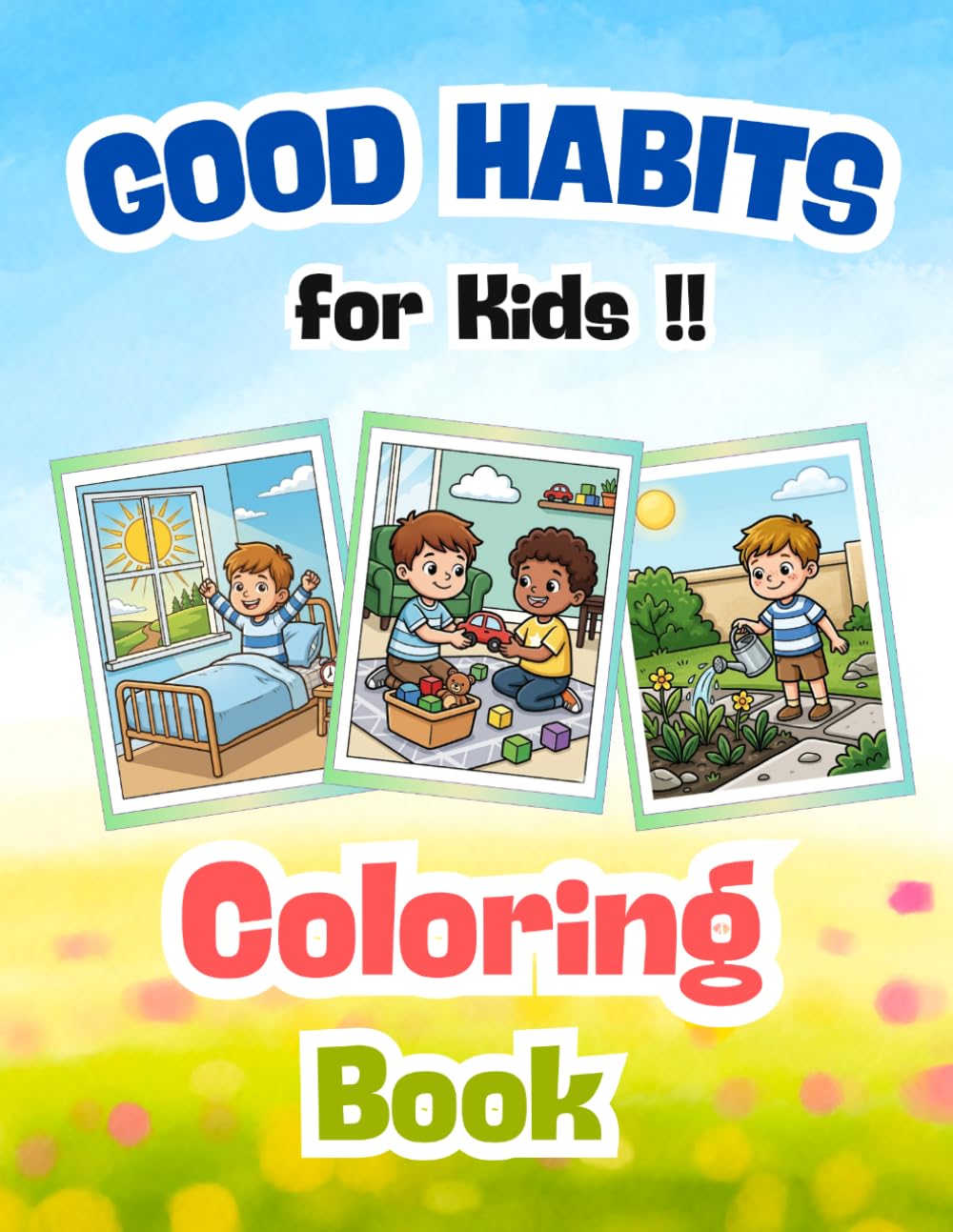 Good Habits Coloring Book for Kids: Daily Activites and Good habits for kids of Age 3- 9