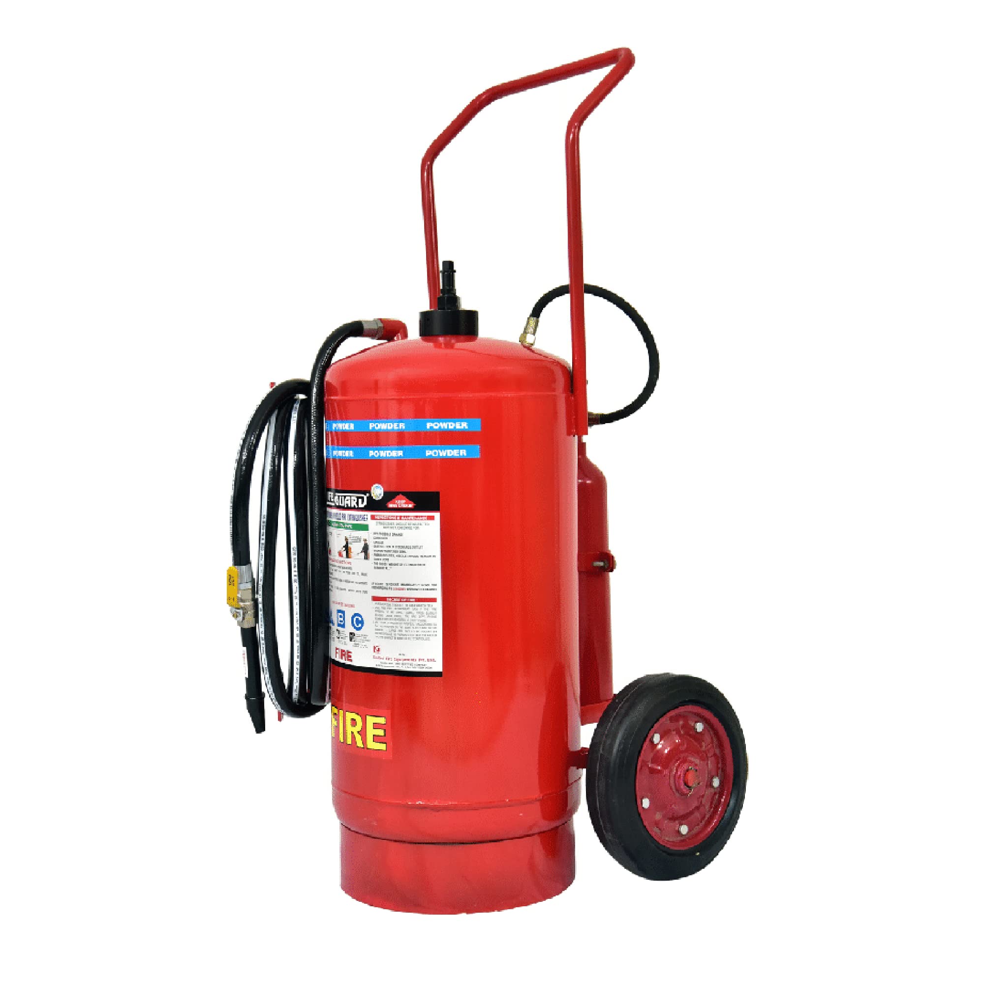 Life Guard 75KG Outer CO2 MAP 90% Dry Powder Based Trolley Fire Extinguisher-image-6