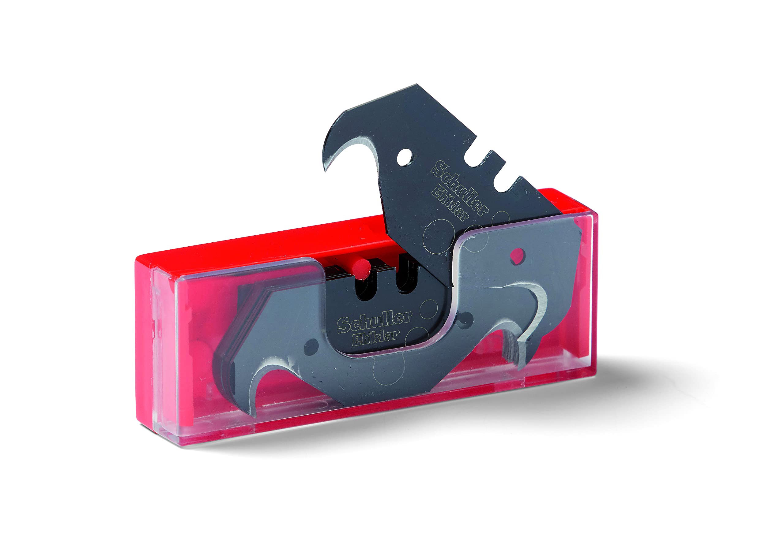 Samurai Black Hook Lame a gancio 10 pezzi in dispenser sicuro per coltelli universali e coltelli da tappeto, nero, molto affilato e resistente, in acciaio giapponese