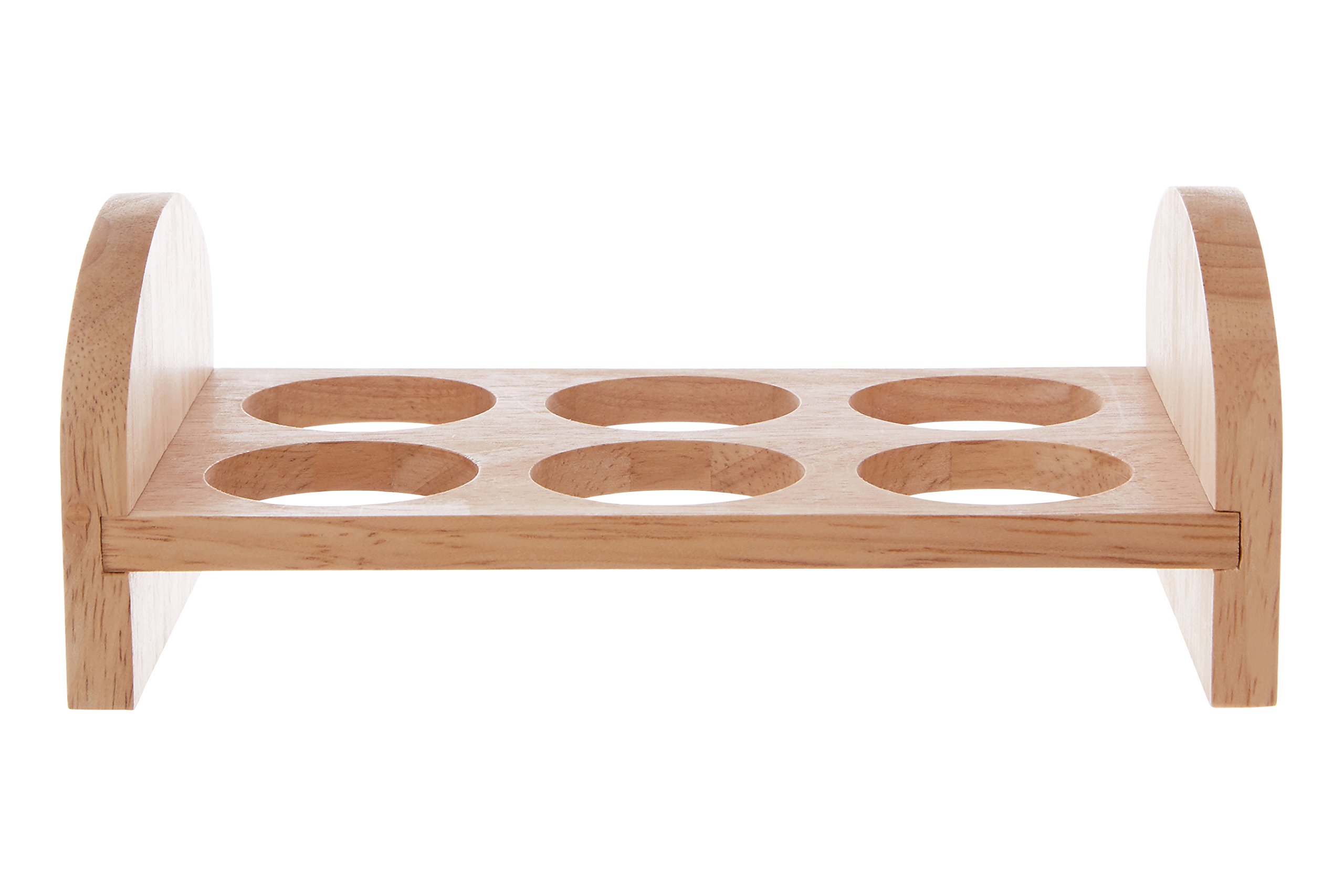 Premier Natural 6 Hole Egg Rack, Rubberwood