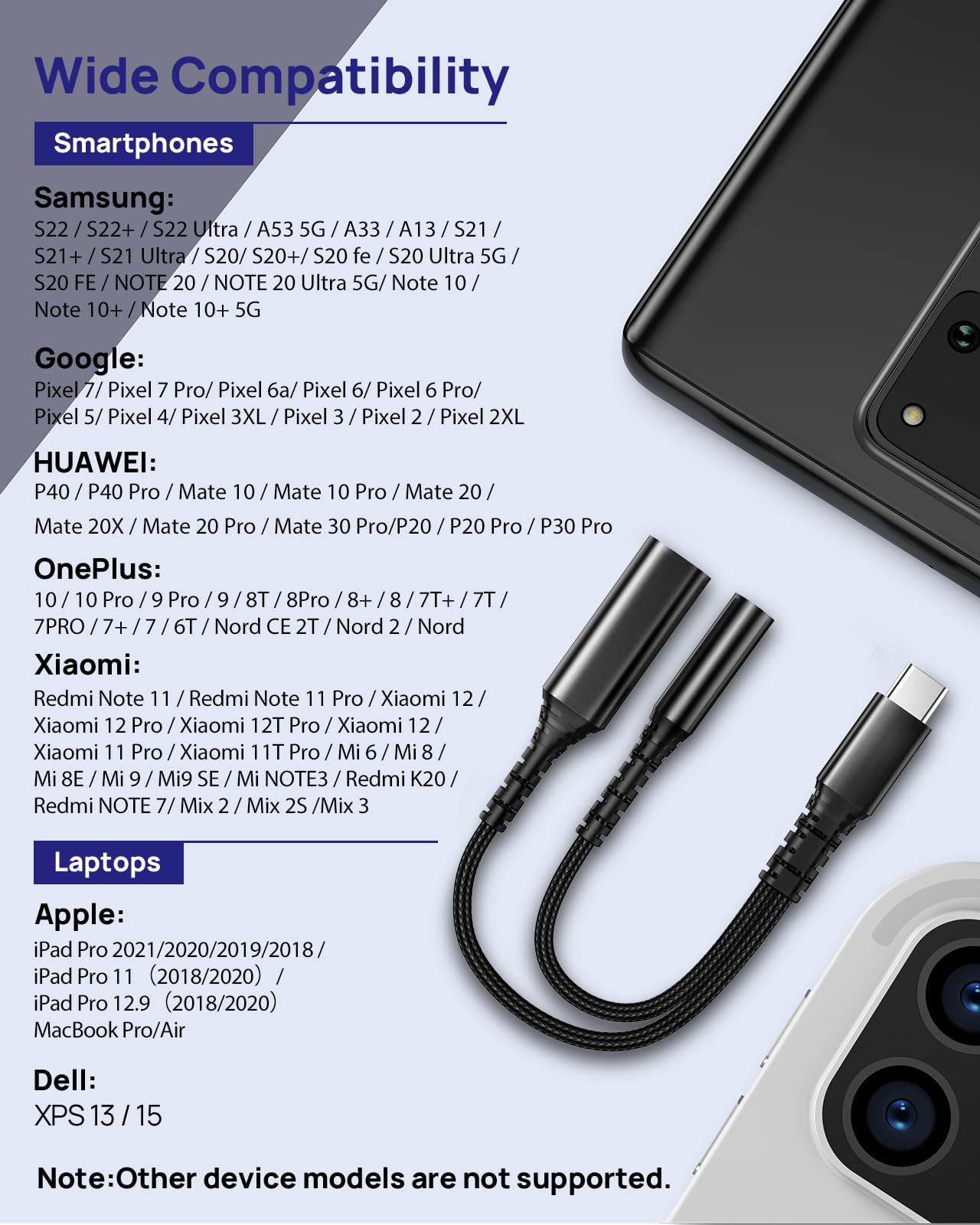 Adattatore USB C a Jack per Cuffie 3.5 ,Adattatore USB Type-C
