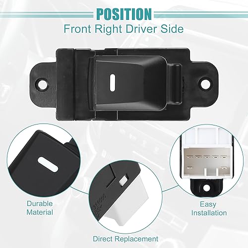 Miniatura 6 de ACROPIX Interruptor de elevalunas eléctrico delantero derecho para KIA CERATO 16 - Paquete de 1 negro