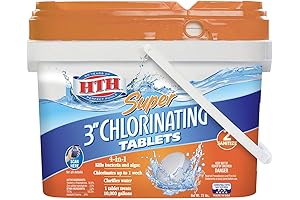HTH 3 Inch Chlorine Tablets for Crystal Clear Water
